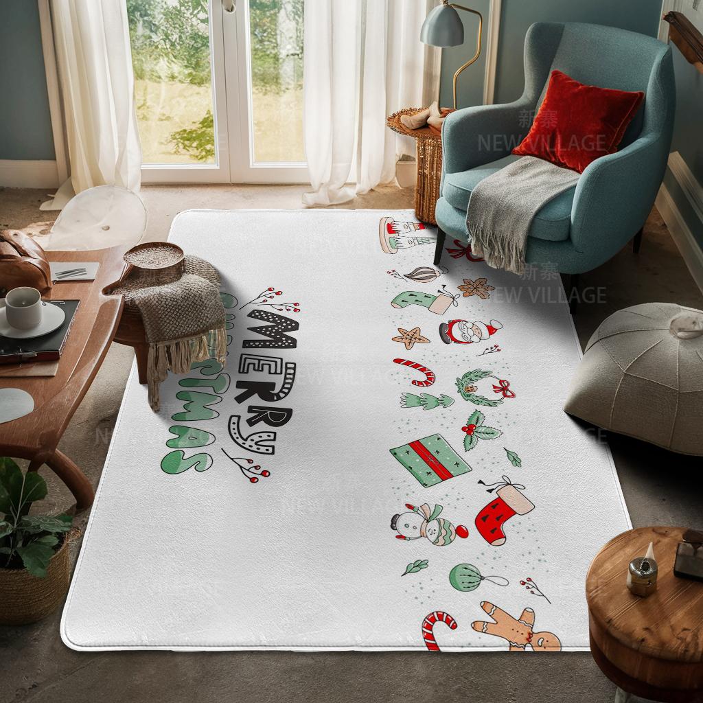 Hauseingangsteppich Fußmatte Haustür Wohnzimmer Bad Fuß Badezimmer rutschfest wasserabsorbierend Teppiche Bad Frohe Weihnachten Winter