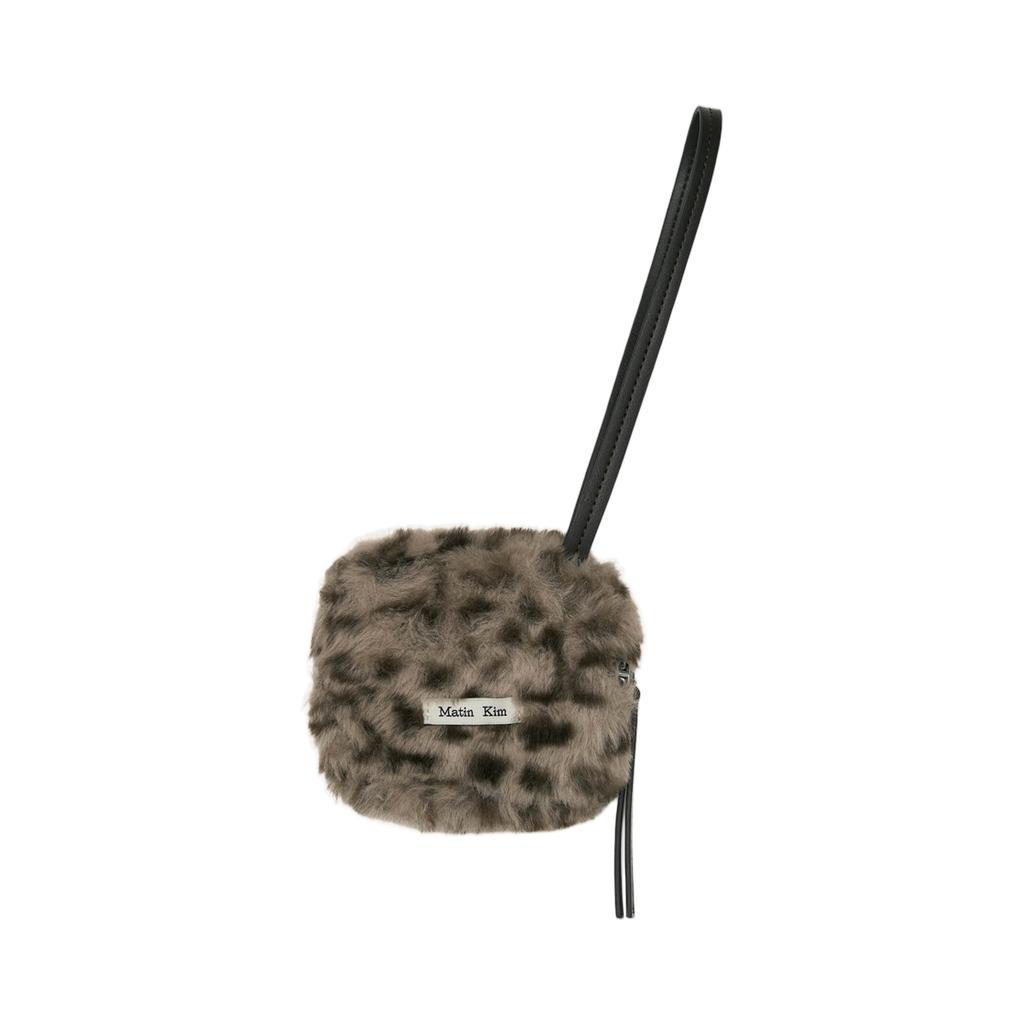 Matin Kim Leopard Mini Pouch In Grey