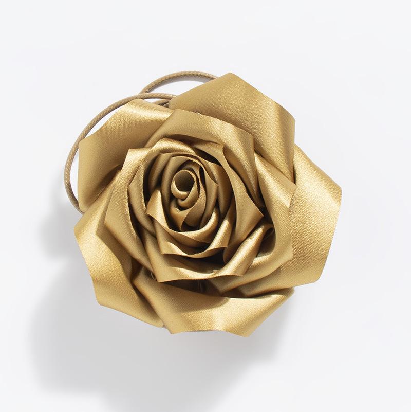 New Women's Fashionable Large Flower Cloth Rose Knotted Decorative Necklace Exquisite Personalized Handmade Atmospheric Waist Rope