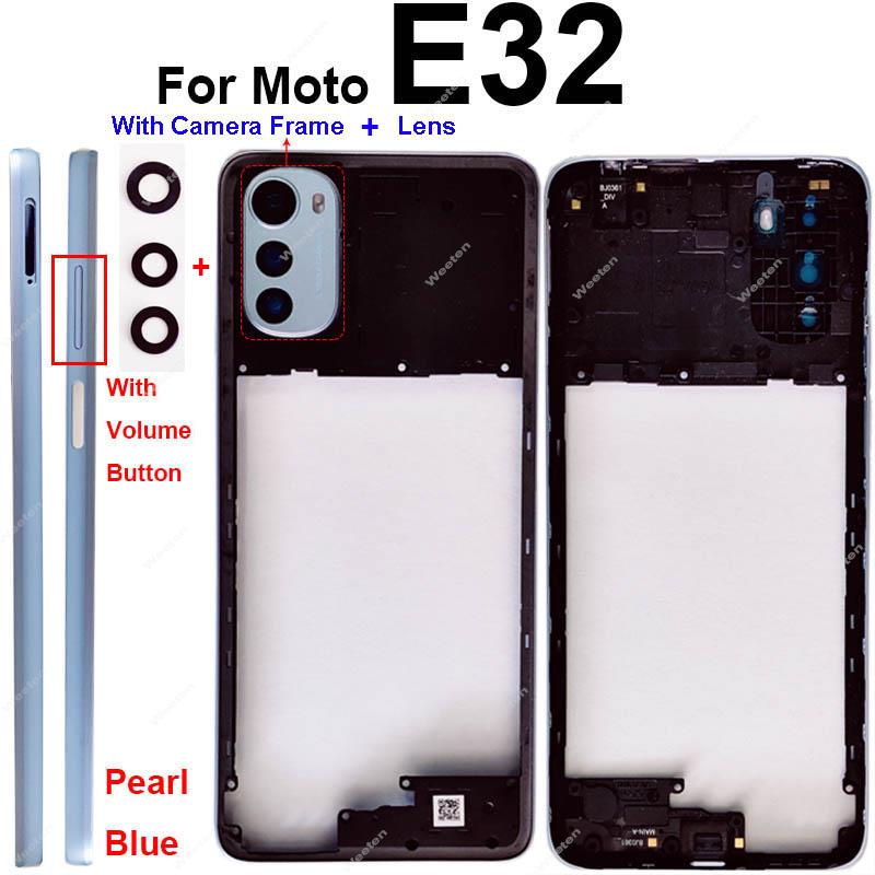 Middle Frame Cover For Motorola MOTO E22 E22i E32 E32S Middle Housing with Lens Frame Parts