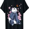 Panda With Butterfly  Sakura Cherry Blossom T-Shirt