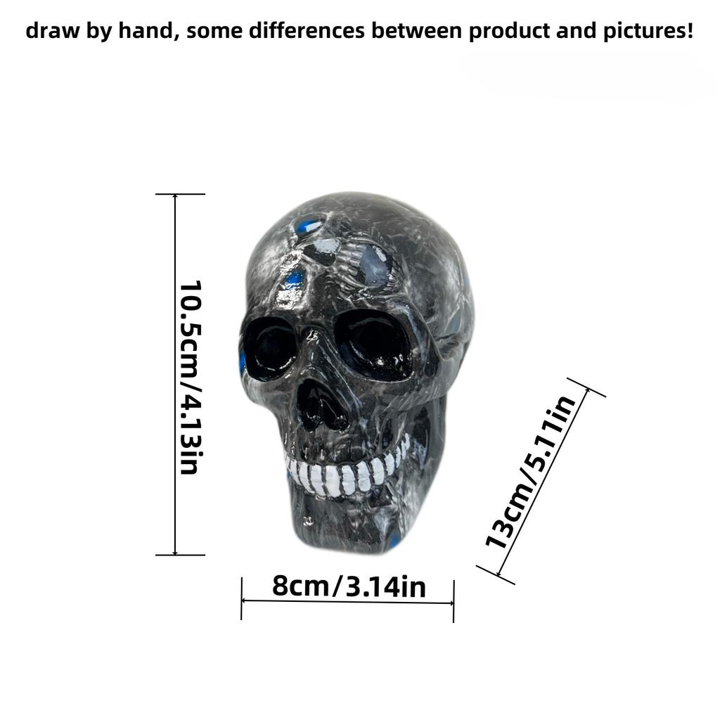Halloween-Atmosphäre Rendering Schädel Harzornamente Feiertagsgeheimräume Horror Bunte Knochendekorationen Harzhandwerk Geschenke