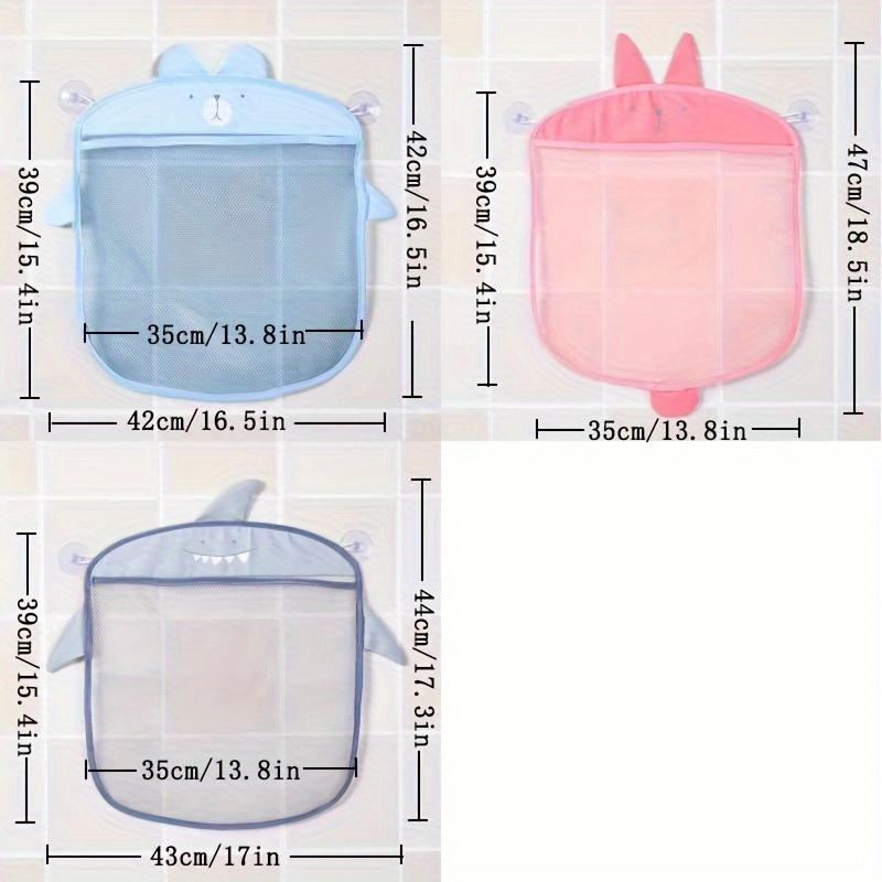 Cute Animal Baby Bath Toy Storage Net Bag Suction Cup Hanging Mesh Organizer for Bathroom Kids Shower Water Toys Container