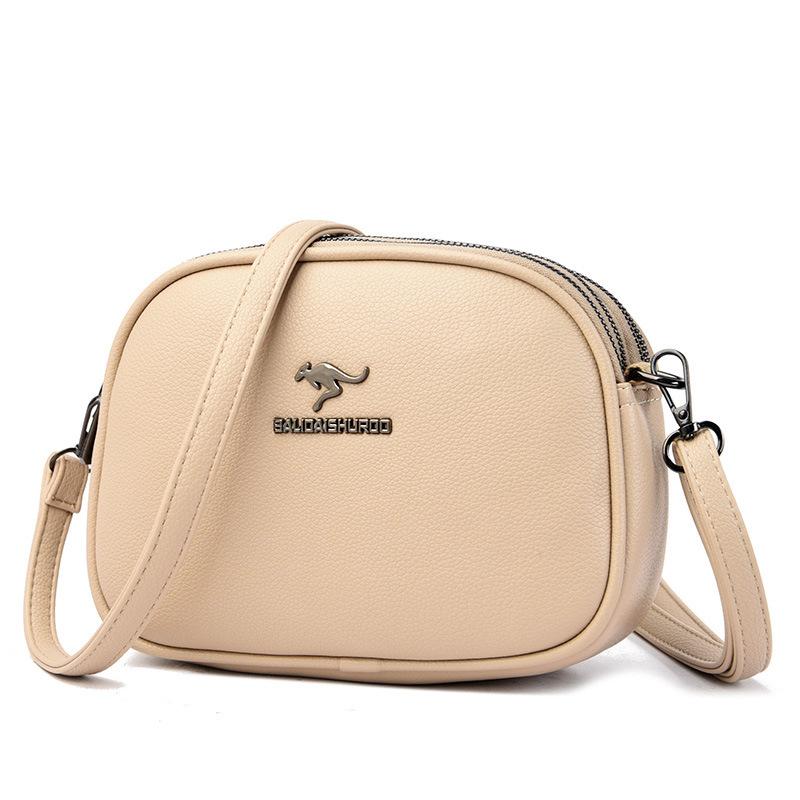 Three-layer Round Small Bag for Women In Summer New Women's Shoulder Bag Solid Color Casual Large Capacity Mobile Phone Bag for Women
