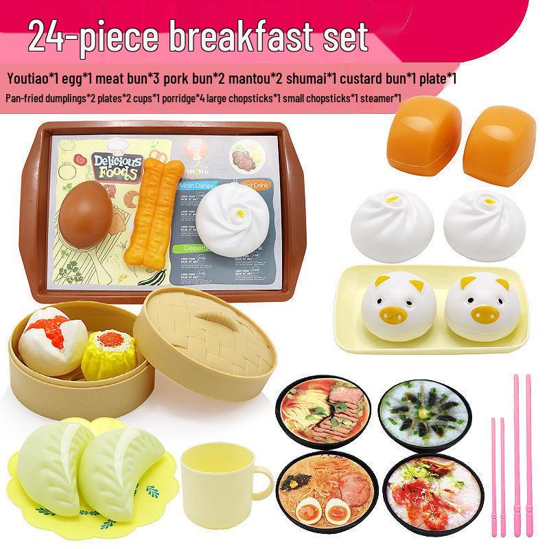 Large Kids' Grocery Cart with Fruit & Vegetable Play Set for Playhouse