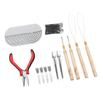 Hair Extension Tool Kit Silicone Rings Hair Pliers Pulling Needle Hook Needle Transparent Heat Prote
