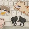 9 Stück Cartoon Tier Applikationsaufnäher Katzen Stickaufnäher Aufbügler Stickaufnäher Hunde Aufnäher zum Aufnähen