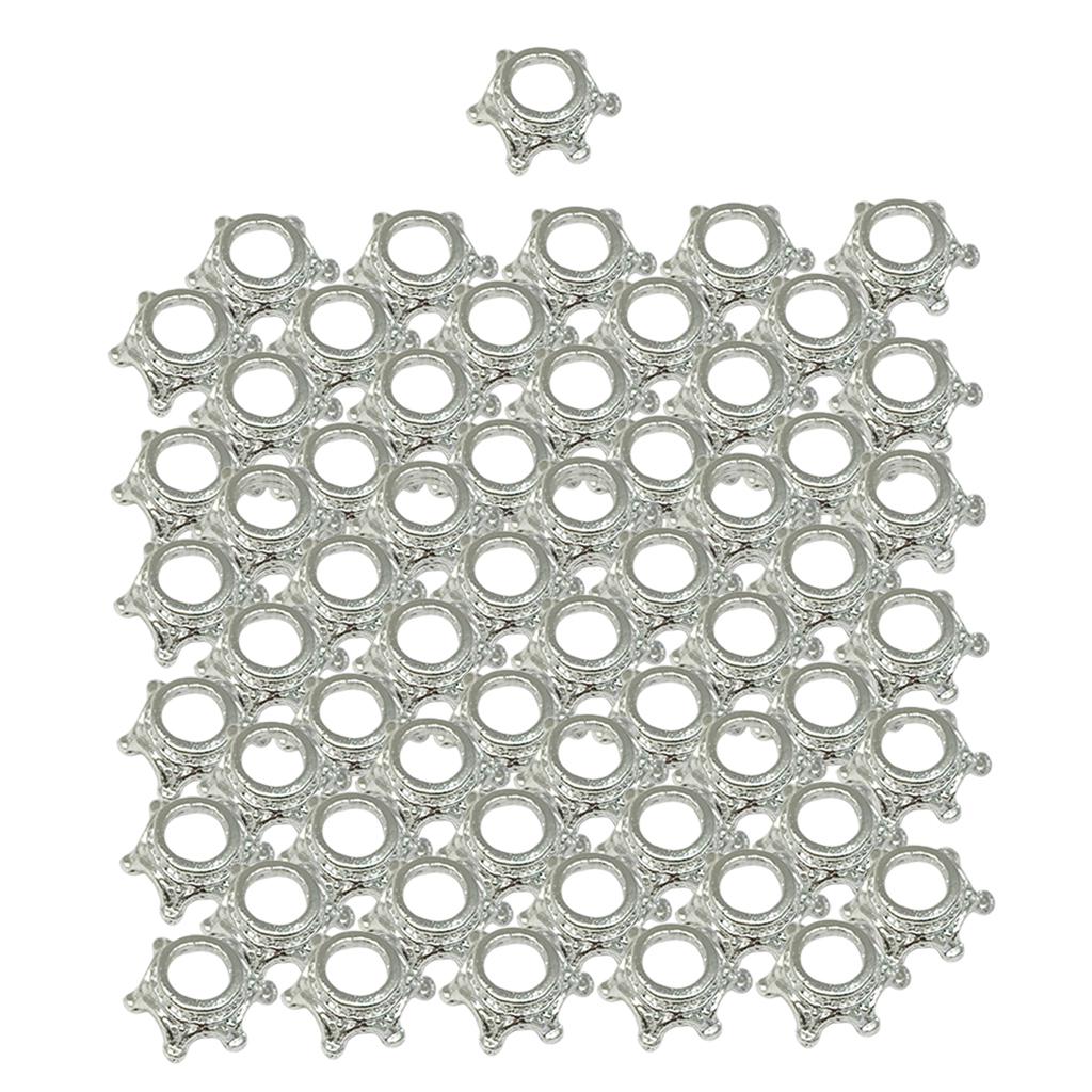50pcs Crown Charms Beads for Jewelry Making Necklace Earrings Antique Bronze