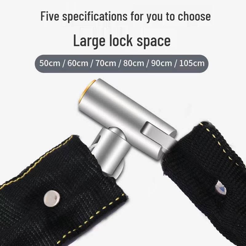 Anti-Theft Bicycle & Motorcycle Chain Lock for Mountain Bikes, Scooters, and Battery Cars.