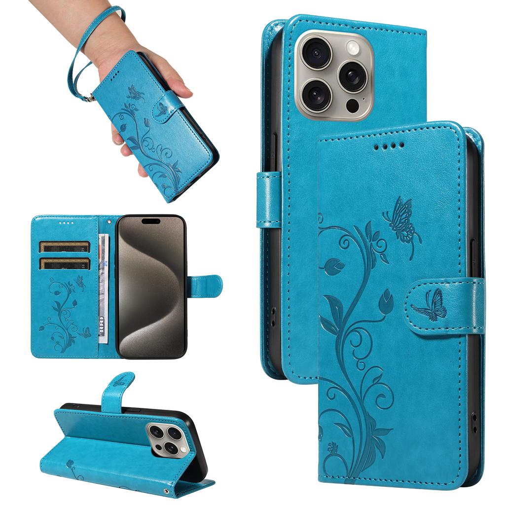Emboss Flower Flip Cards Solt Wallet Leather Case For iPhone 15 Pro Max 14 Plus 13 12 Mini 11 XR X XS 6 7 8 SE 2022 Book Cover