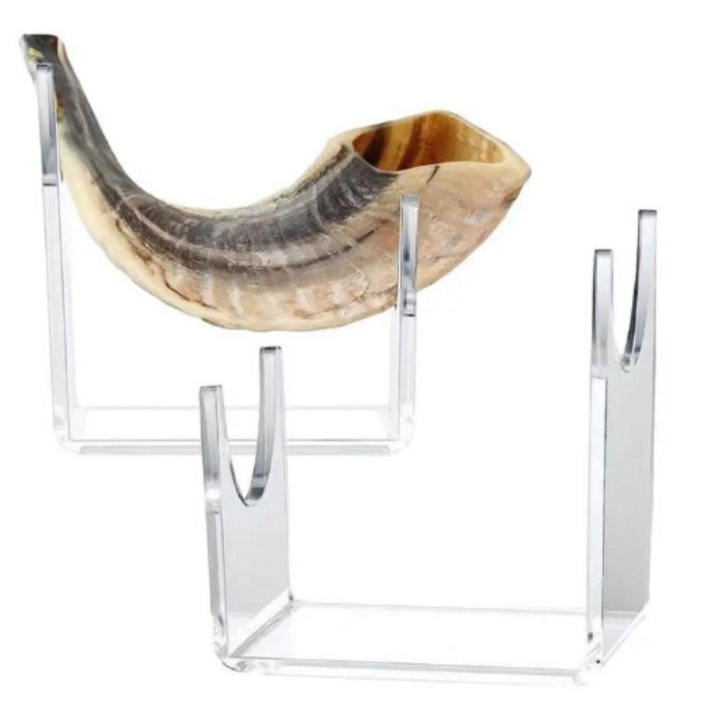 2Pcs/set Strong Acrylic Shofar Bracket Stand Transparent Design U-shaped Rack Holder  Christmas