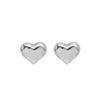 St.delan Heart-Shaped Korean and Japanese Style Stainless Steel Stud Earrings