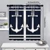 Sea Anchor Pattern Printed Curtains Window Decoration Home Room Curtain Made Of Polyester