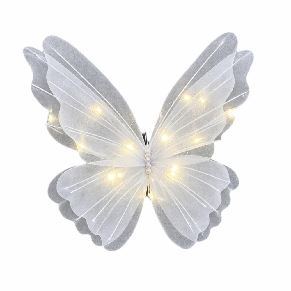 

50CM Sparkling Yarn Flower Silk Material Colorful Luminous Decoration Fake Flowers Artificial Butterfly Strip Light