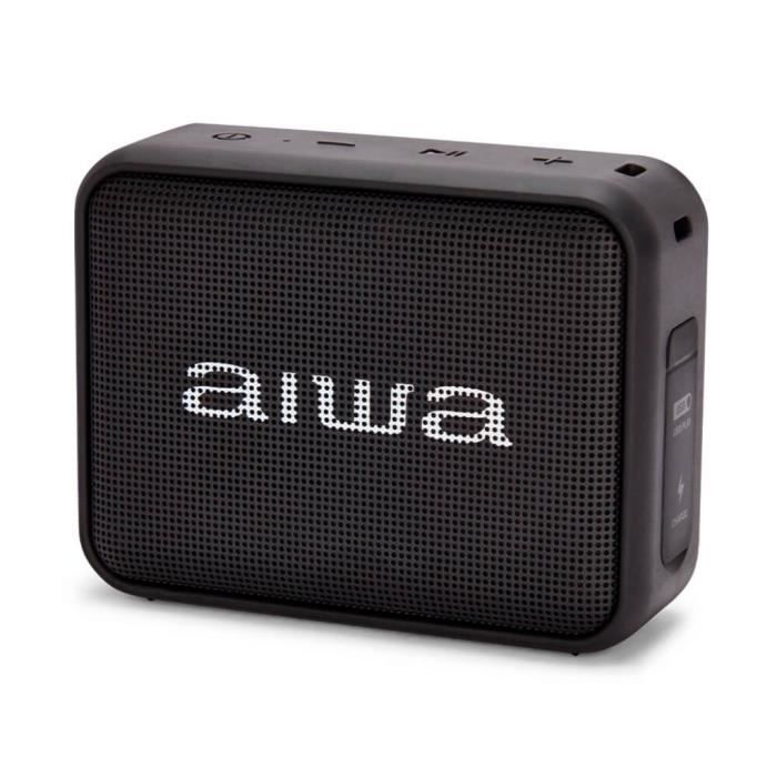 Boxe Bluetooth Aiwa BS-200BK negre TWS Radio FM IPX6 6W RMS
