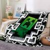 1pc Minecraft Pixel Characters Adventure flannel Blanket for Super Soft Cute Comfort Blanket for Travel Bedding Couch Sofa Blanket Y73049