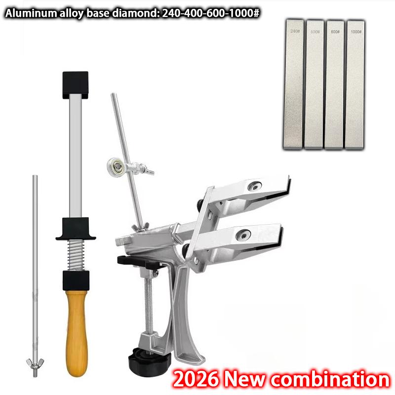 Affilacoltelli Professionale Lega di Alluminio Affilacoltelli ad Angolo Fisso Pietra Diamantata Pietra per Affilare Strumenti da Cucina Macchina Affilatrice Coltelli