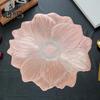 PVC Placemats for Dining Pressed Vinyl Metallic Flower Table Mats 15 Inch Round Tablemats Vinyl Place Mats for Kitchen Table Holiday Wedding