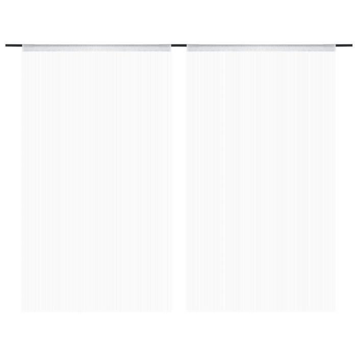 VidaXL Rideau en fils 2 pcs 100 x 250 cm Blanc