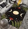 Mushroom Forest Printed Carpet Anti Slip Aesthetic Carpet Living Room Bedroom Dining Room Large Floor Mat Moon and Star Patterns