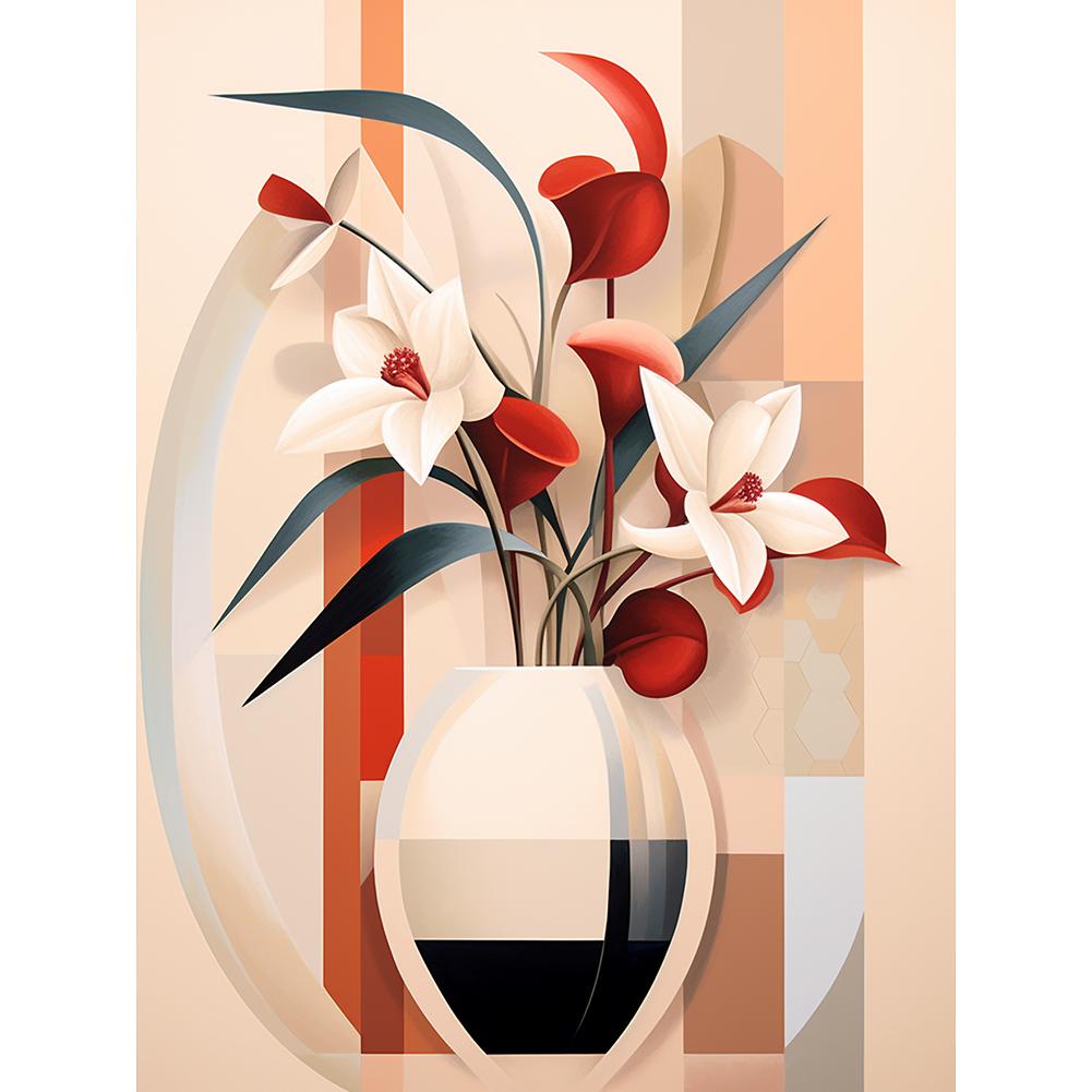 5D DIY Full Round Drill Diamond Painting Geometric Flower Home Decor Art Craft