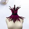 Sexy Lace Stitching Women Neck Sleeve Faux Feather Fake Collar Punk Party Cosplay False Scarf Fashion Accessories