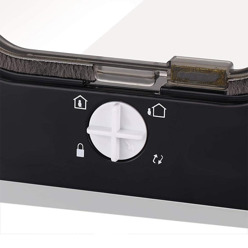 Cat Flap Door 4 Way Locking Security Lock ABS Plastic Dog Cat Flap Door Pets Smart Door Retractable Door Anti Cat Pet Supplies