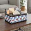 4 Grid Multi-functional Tissue Box Artificial Leather Tissue Storage Box Tissue Organizer  Cafe