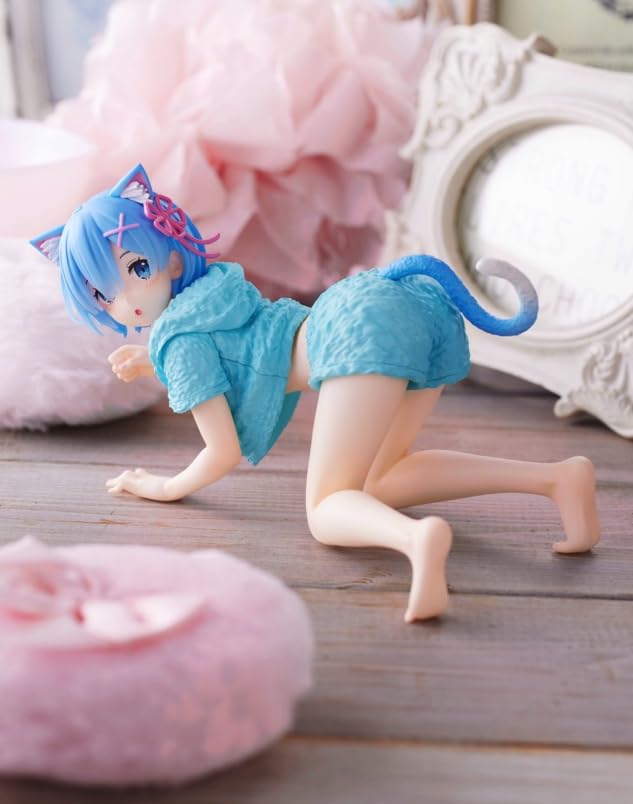 Re:Zero Desktop Cute Figure Rem Cat Room Wear Ver. Cat Ear Room Wear