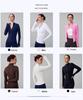 Women's High Neck Spliced Slimming Yoga Jacket with Thumb Holes - Autumn/Winter Thickened Running & Fitness Top