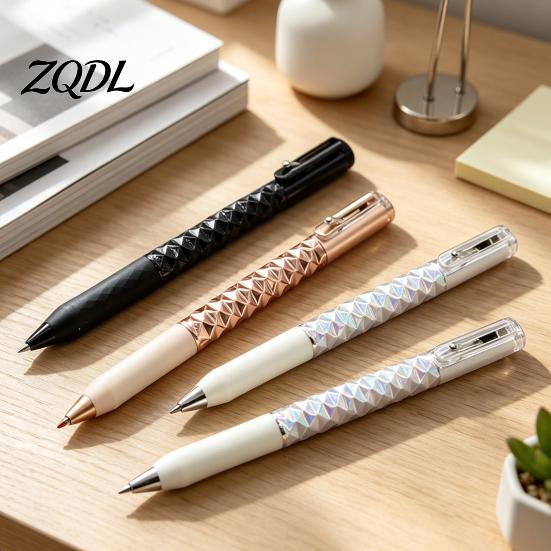 Novelty Fidget Pen for Desk Deformation Ballpoint Pen, 3D Geometric Ergonomic Smooth Professional Meeting Supplies Writing Diamond Decompression