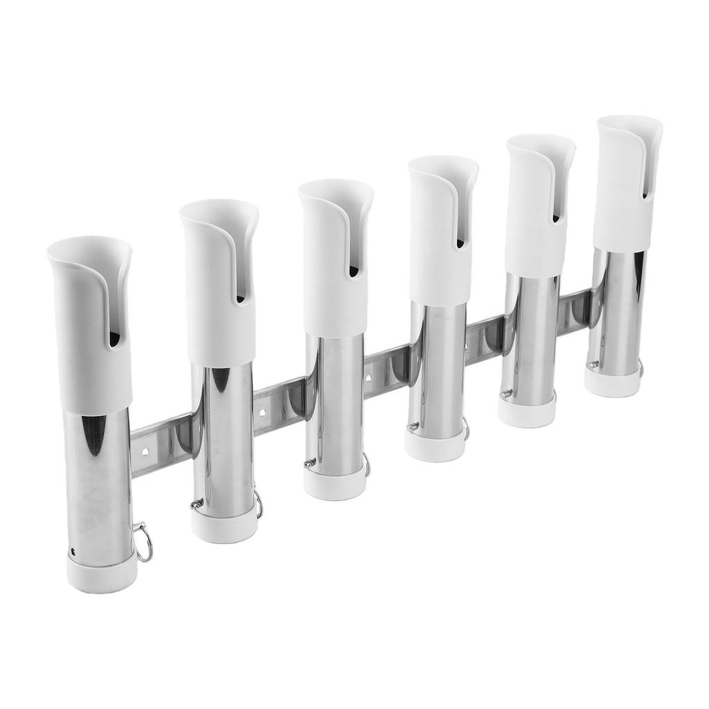 6 Tubes Fishing Rod Holder Stainless Steel Fishing Pole Rack for Boats Trucks Kayak Boxes
