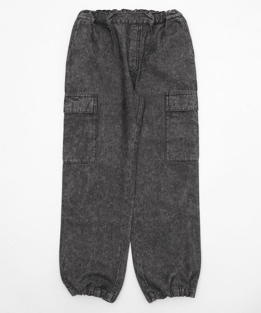 WEGO Denim Easy Cargo Junior Denim Size Denim Black Sonata Pants, Size, Pants, Streetwear, Men's, 160,