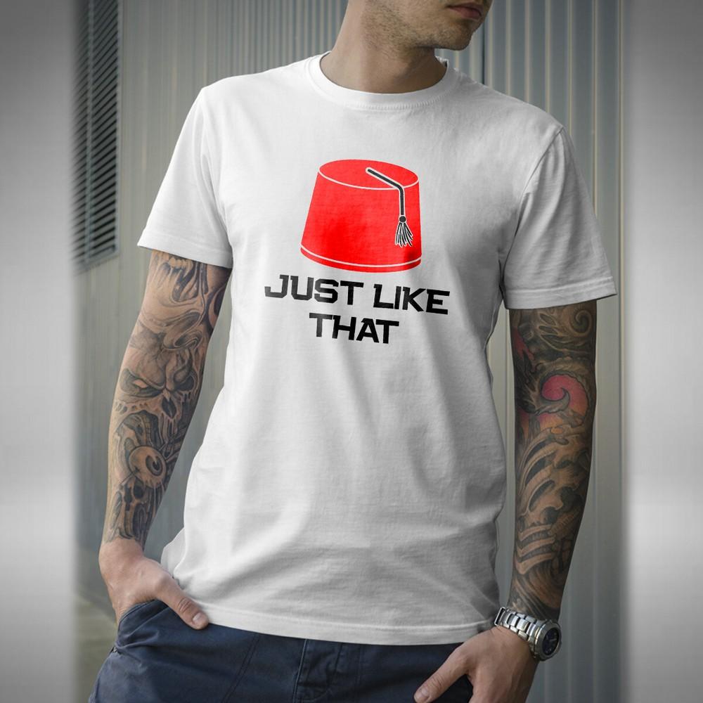 

Just Like That T-Shirt Funny Tommy Cooper Inspired Magician Fez Hat Small to 5XL S