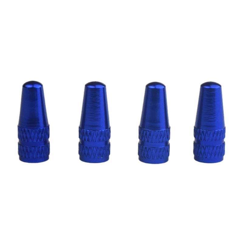4Pcs Bike Tire Valves Stem Caps Aluminum Alloy Bicycles Air Tire Caps Bike Valves Caps Air Dust Covers Valves Caps