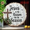 Rustic Metal Cross Wall Decor, Religious Farmhouse Hanging Art for Church Home, Durable Iron Scripture Sign