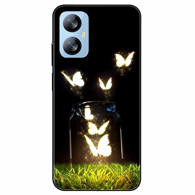 Für Blackview A52 Pro Hülle Handyhülle Stoßfeste Schwarz lackierte TPU Hülle für Blackview A52 Pro Silikon Weicher Bumper A52Pro Süß