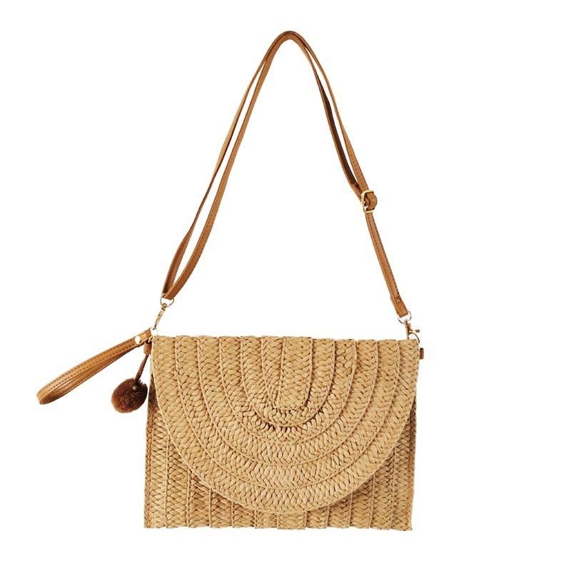 Beach Bag For Summer Straw Bags Handmade Woven Tote Women Travel Handbags Shopping Hand Bags
