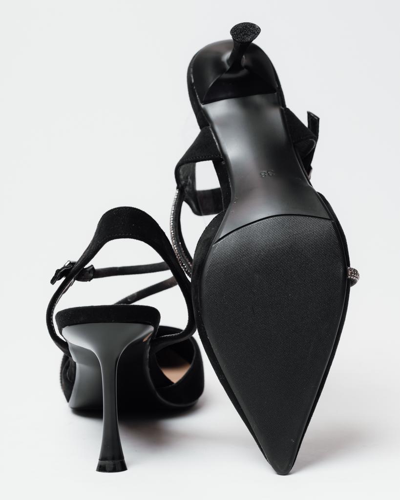 Босоножки на шпильке Aiformaria 3476 36 черные замша