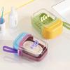 Cartoon Waterproof Dopamine Soap Box Plastic with Locking Buckle Sealed Soap Rack Sealing Multi-layer Soap Storage Box Travel
