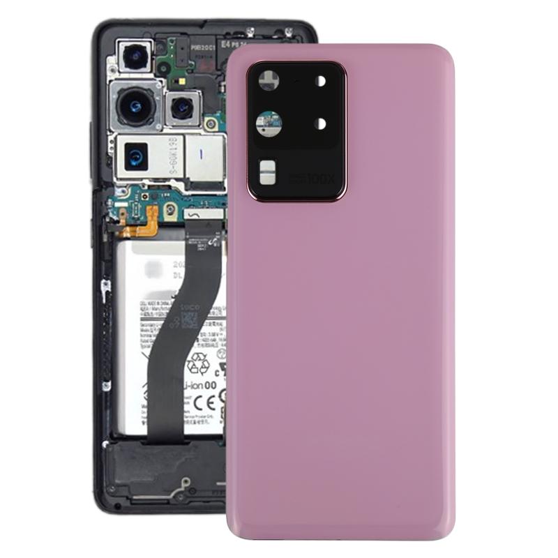 Battery Back Cover for Samsung Galaxy S20 Ultra with Camera Lens Cover Phone Rear Housing Replacement