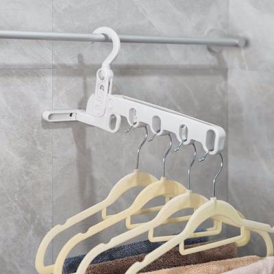 Portable Foldable Travel Hanger Folding Clothes Drying Rack Travel Hangers Hanging Rack with 5 Holes for Hotel Camping Travel