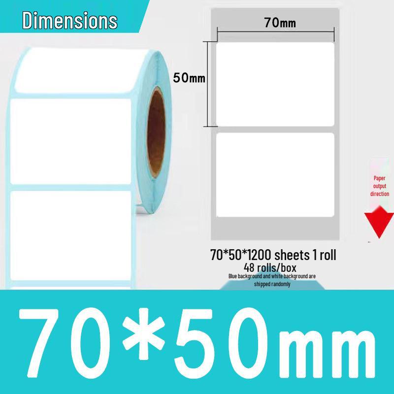 Three-Proof Thermal Label Paper 100x100mm & 70x20mm - Customizable for Label Printing