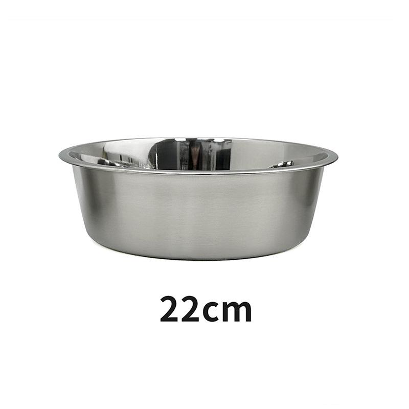 Durable 201 Stainless Steel Pet Bowl - Bite and Drop Resistant, Universal for Cats and Dogs