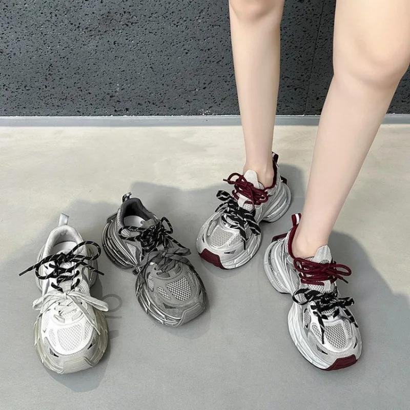 Women's Luxary Sneakers 2025 New Mesh Breathable Shoes for Women Sports Running Casual Ladies Fitness Vulcanize Shoes Baskets