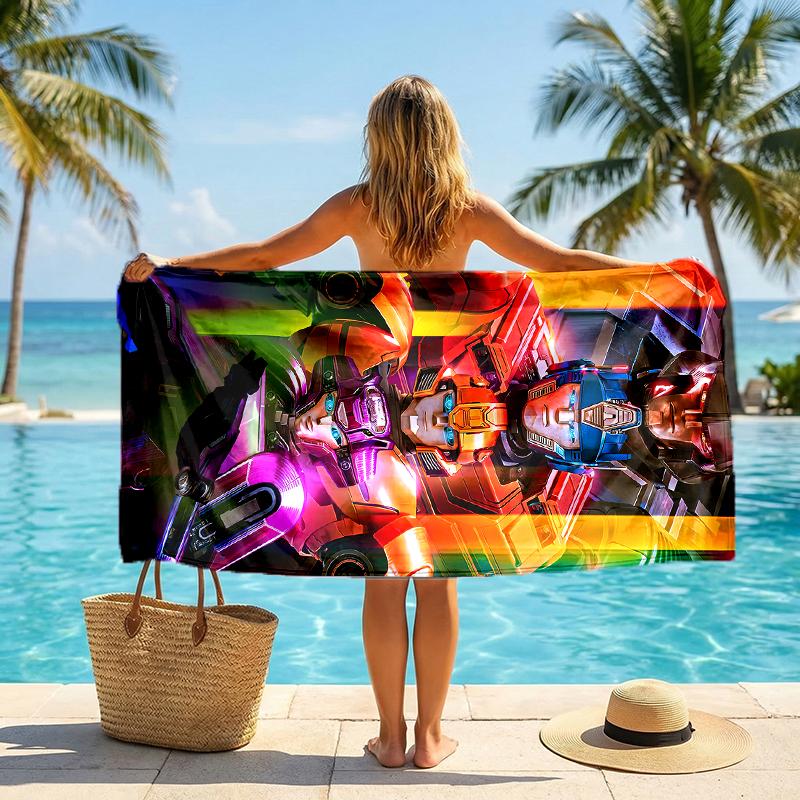 Transformers Fashion Beach Towel: Ideal for Summer Adventures Soft, absorbent and quick drying suitable for swimming and bathing