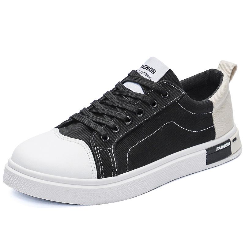 New Men's Korean Canvas Shoes Fashion Casual Shoes Breathable Non-slip Sports Shoes for Young Students.
