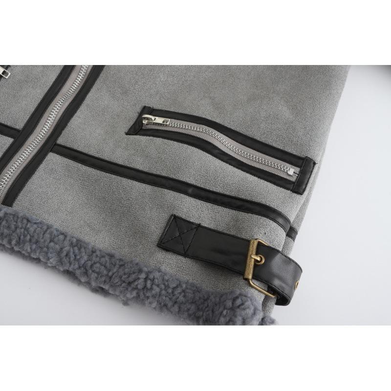 Winter Women's Short Sheepskin Fur Integrated Leather Jacket Women's Fur Thick Coat