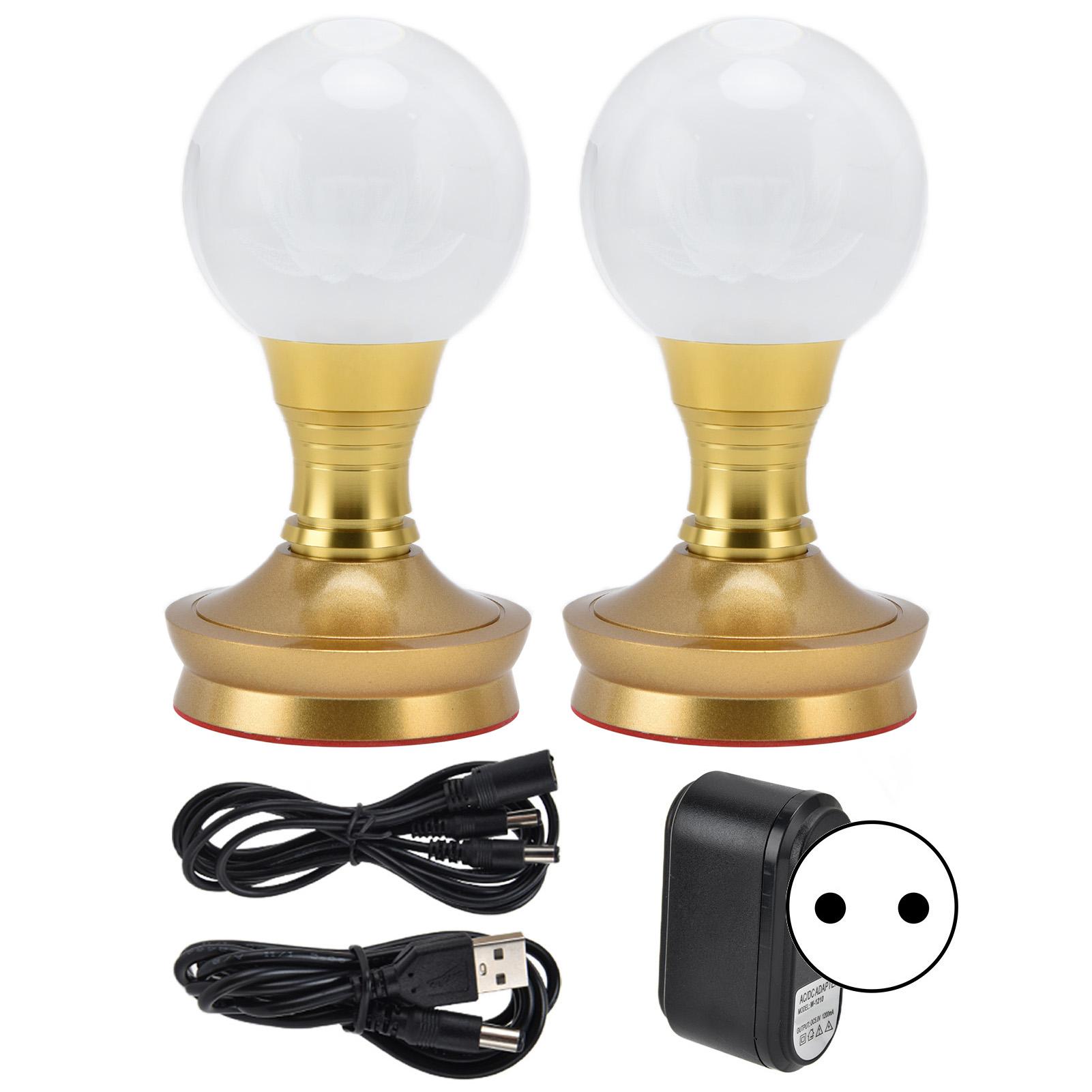 

2 комплекта светодиодных ламп Будды с хрустальным шаром, 3 цвета, регулировка, вставная буддийская лампа для буддизма