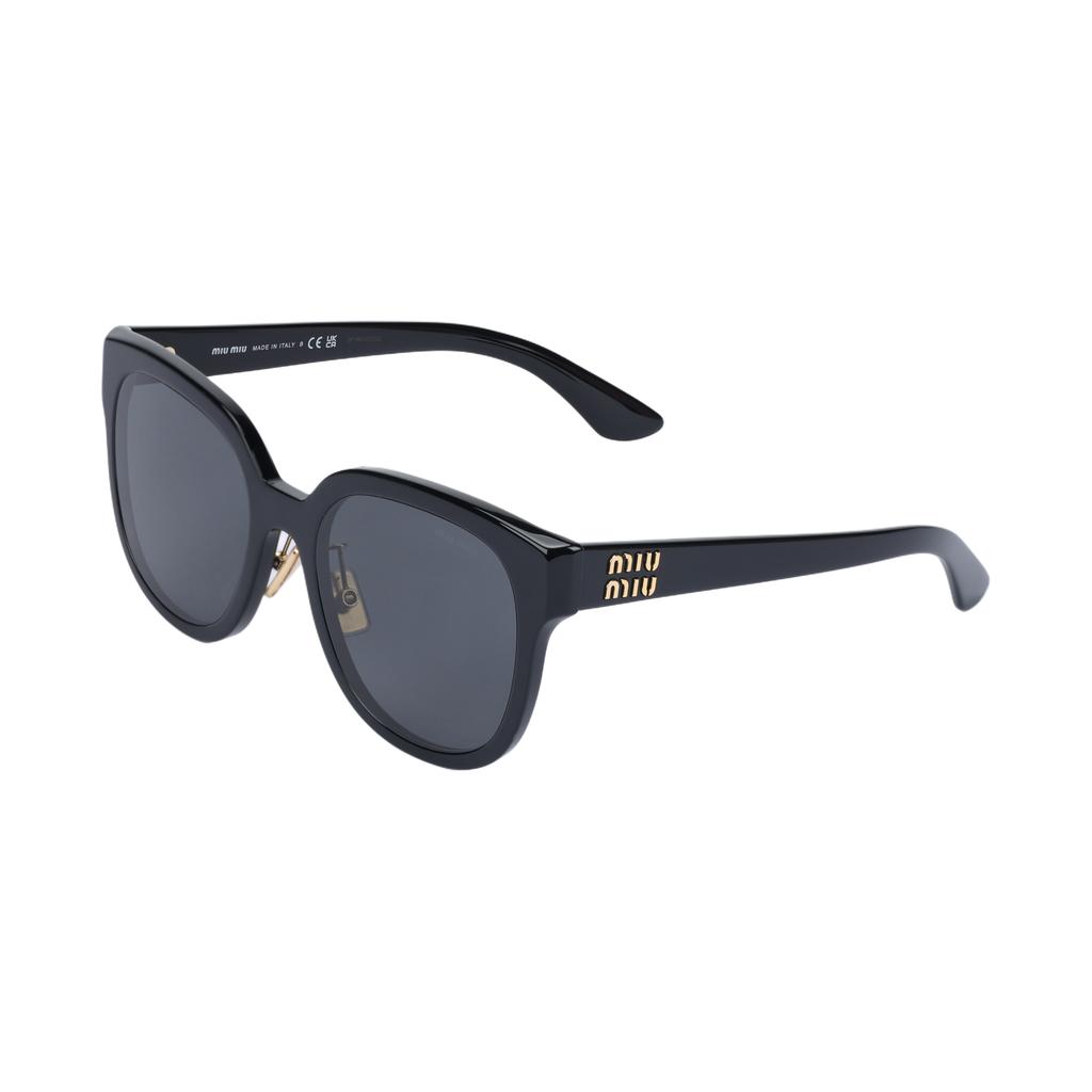 Miu Miu Letter Logo Oval Sunglasses Women sunglasses Black MU01ZS1AB5S0